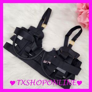 ❣️👙Victoria's Secret Black Unlined Strappy Demi Bra Banded👙❣️ NWT